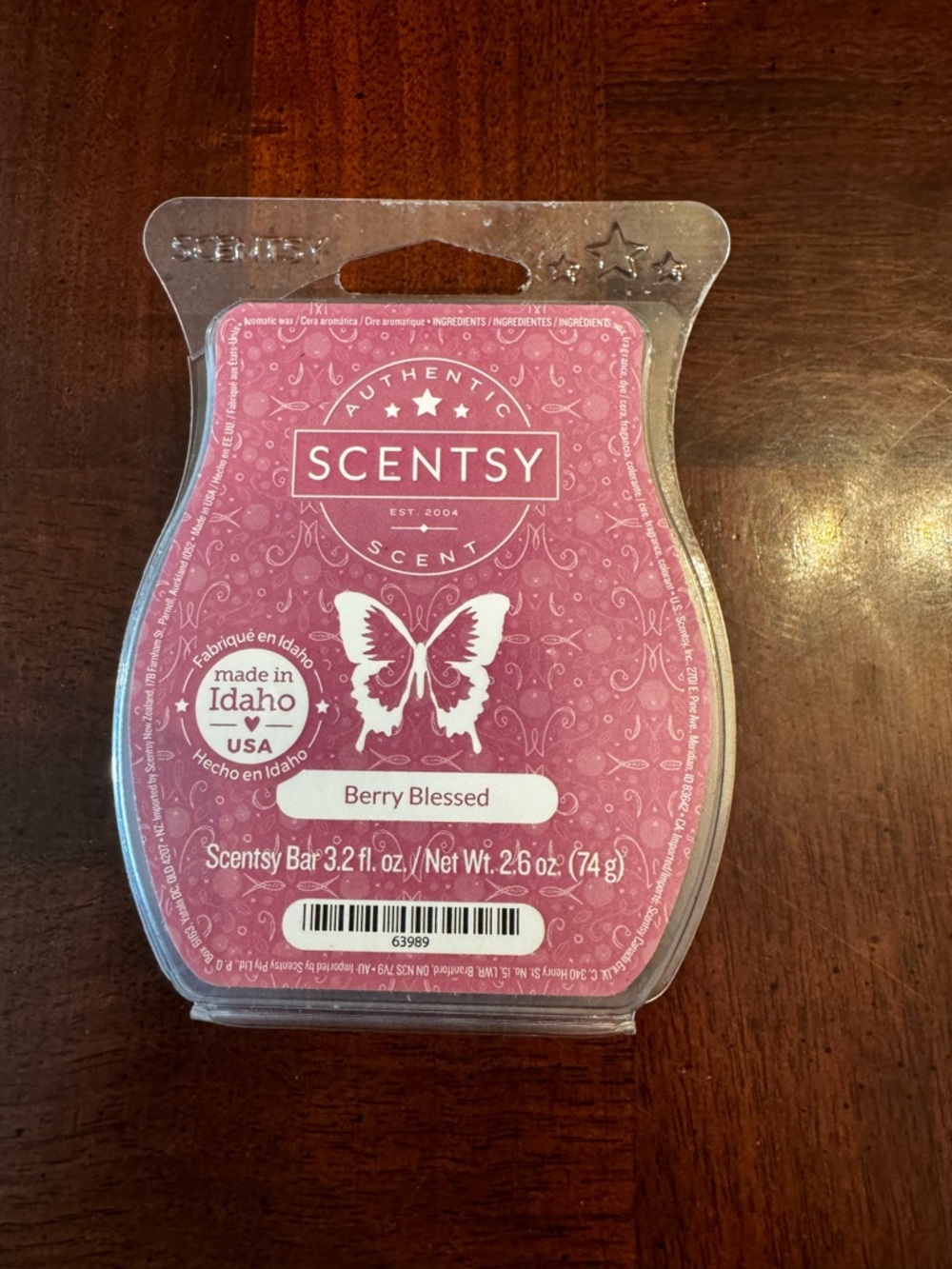 Scentsy Wax Bar BERRY BLESSED 3.2 fl. oz Made in the USA Fragrance